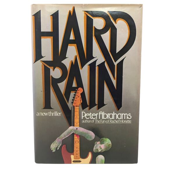 Hard Rain by Peter Abrahams 1988 Hardcover Sixties Thriller Book Dust Jacket - Picture 1 of 6